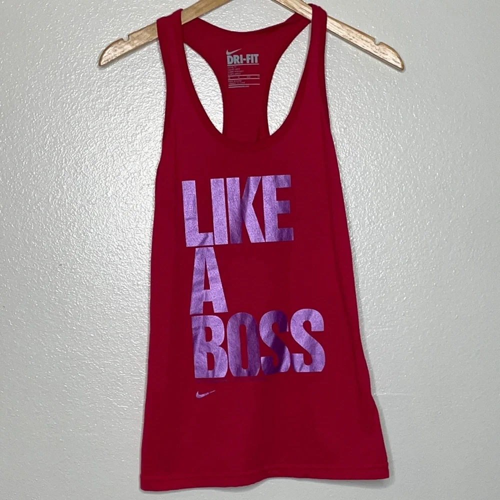 Nike Dri Fit Loose Fit Athletic Tank Top sz XS Pink/Purple‎ 